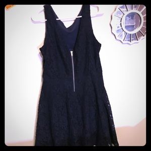 Navy Blue Lace Dress